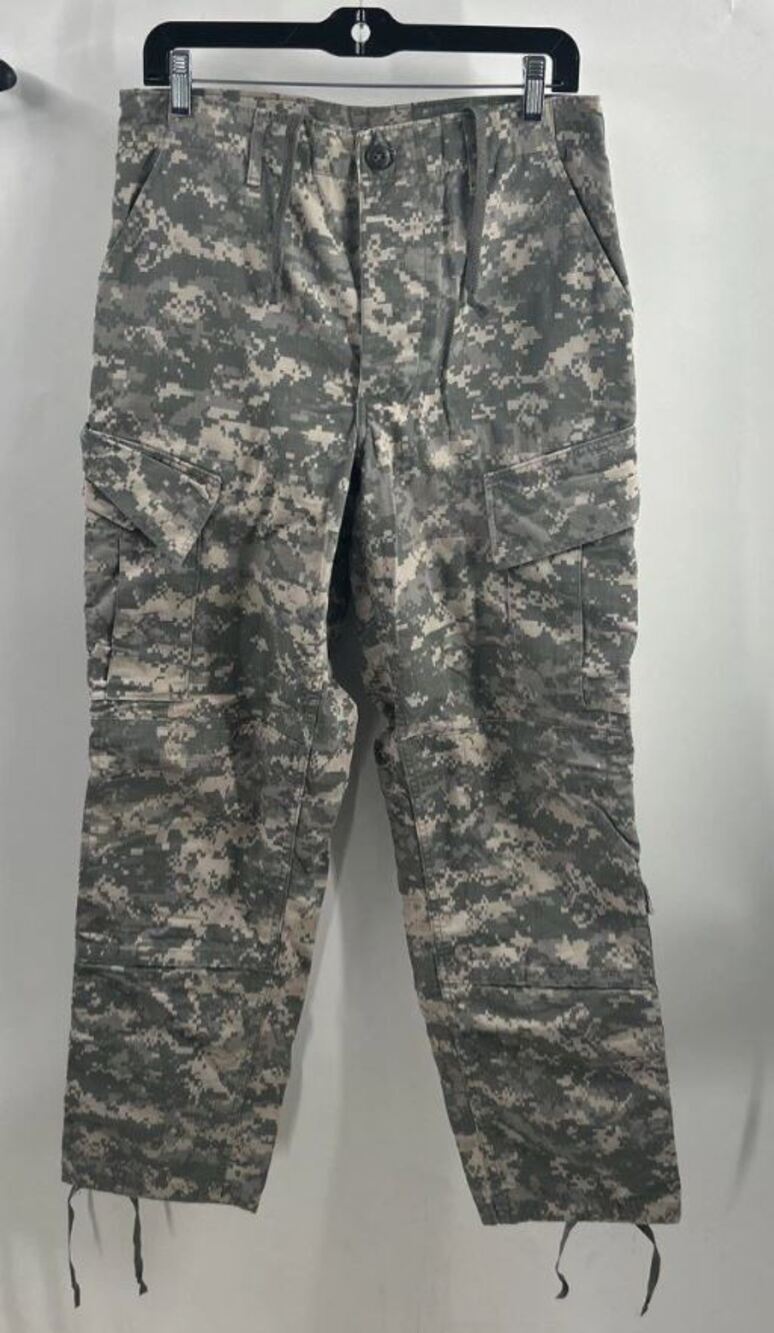 MILITARY ISSUED Mens Multicolor Camouflage Cargo Pants Flat Front Size Small